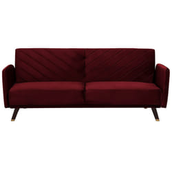 Sofa Bed SENJA Velvet Dark Red 3 Seater