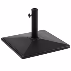 Square Concrete Parasol Base Black