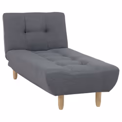 Chaise Longue ALSTEN Fabric Dark Grey