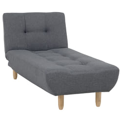 Chaise Longue ALSTEN Fabric Dark Grey