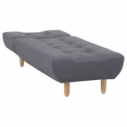 Chaise Longue ALSTEN Fabric Dark Grey
