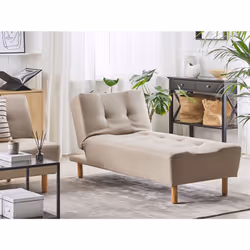 Chaise Longue ALSTEN Fabric Beige