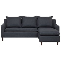 Corner Sofa ELVENES Fabric Dark Grey Left Hand
