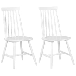 Set of 2 Dining Chairs BURBANK Wood White