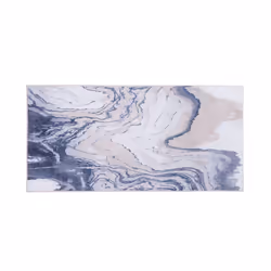 Area Rug 80 x 150 cm Blue and Beige GEBZE