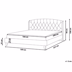 Bed Fabric BORDEAUX 160 x 200 cm (EU King Size) Beige