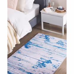 Area Rug 80 x 150 cm Beige and Blue BURDUR