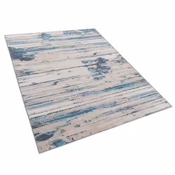 Area Rug 160 x 230 cm Beige and Blue BURDUR