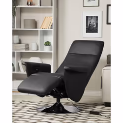 Recliner Chair PRIME Faux Leather Black