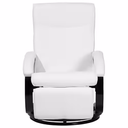 Recliner Chair MIGHT Faux Leather White