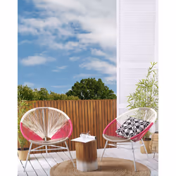 Set of 2 Garden Chairs ACAPULCO PE Rattan Fuchsia Pink