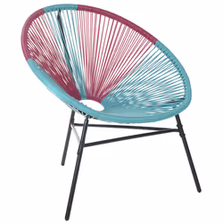 Garden Chair ACAPULCO PE Rattan Turquoise