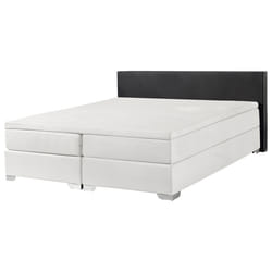 Divan Bed Faux Leather PRESIDENT 160 x 200 cm (EU King Size) Black/ White
