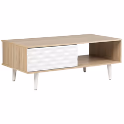 Coffee Table SWANSEA Light Brown with Storage