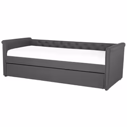 Trundle Bed Fabric LIBOURNE 90 x 200 cm (EU Single) Dark Grey