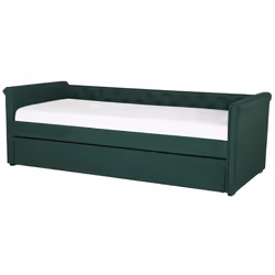 Trundle Bed Fabric LIBOURNE 90 x 200 cm (EU Single) Dark Green
