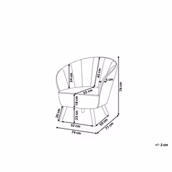 Armchair DALA Velvet Light Grey