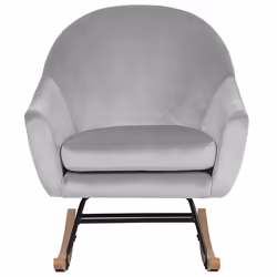 Rocking Chair OXIE Velvet Light Grey