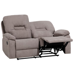 Manual Recliner Sofa BERGEN Fabric Taupe 2 Seater