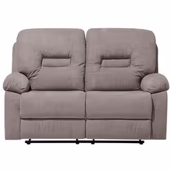 Manual Recliner Sofa BERGEN Fabric Taupe 2 Seater