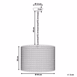 Metal Pendant Lamp Grey MEZEN