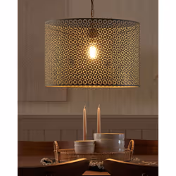 Metal Pendant Lamp Grey MEZEN - Additional view 4
