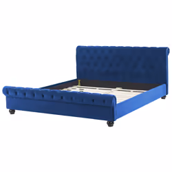 Bed Velvet AVALLON 180 x 200 cm (EU Super King) Navy Blue - Additional view 4