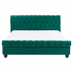 Bed Velvet AVALLON 160 x 200 cm (EU King Size) Emerald Green