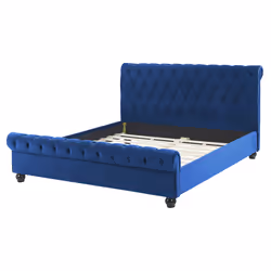 Bed Velvet AVALLON 160 x 200 cm (EU King Size) Navy Blue - Additional view 4