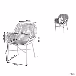 Dining Chair CANORA Rattan Brown - Additional view 4
