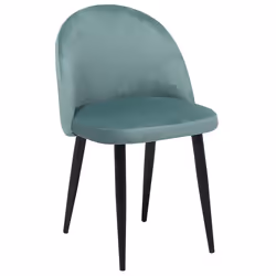 Set of 2 Dining Chairs VISALIA Velvet Mint Green