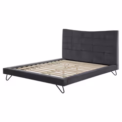 Bed Velvet LANNION 160 x 200 cm (EU King Size) Dark Grey - Additional view 5
