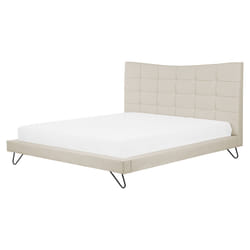 Bed Fabric LANNION 160 x 200 cm (EU King Size) Light Beige
