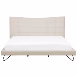 Bed Fabric LANNION 180 x 200 cm (EU Super King) Light Beige