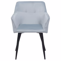 Set of 2 Dining Chairs JASMIN Velvet Light Grey