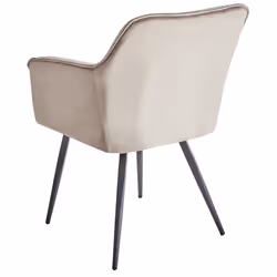 Set of 2 Dining Chairs JASMIN Velvet Taupe - Additional view 4
