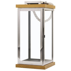 Lantern BORNEO Metal 41 cm Silver