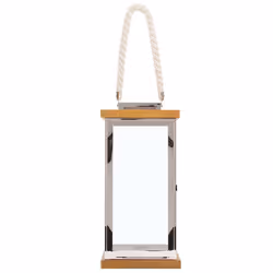 Lantern BORNEO Metal 41 cm Silver