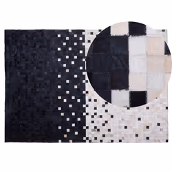 Rug ERFELEK 140 x 200 cm Leather Black