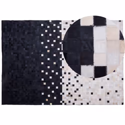 Rug ERFELEK 160 x 230 cm Leather Black