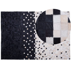 Rug ERFELEK 160 x 230 cm Leather Black