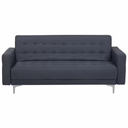 Sofa Bed ABERDEEN Fabric Dark Grey 3 Seater