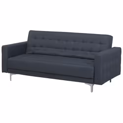 Sofa Bed ABERDEEN Fabric Dark Grey 3 Seater