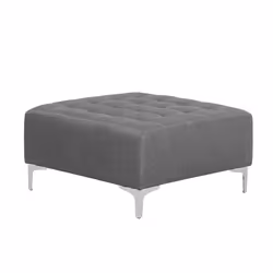 Ottoman ABERDEEN Fabric Light Grey
