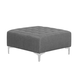 Ottoman ABERDEEN Fabric Light Grey
