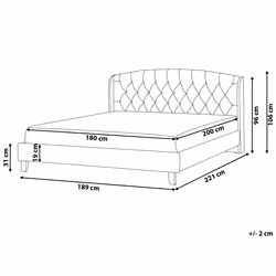 Bed Fabric BORDEAUX 180 x 200 cm (EU Super King) Beige