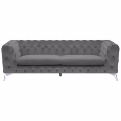 Sofa SOTRA Velvet Grey 3 Seater