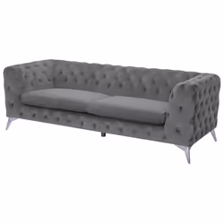Sofa SOTRA Velvet Grey 3 Seater