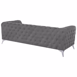 Sofa SOTRA Velvet Grey 3 Seater - Additional view 4