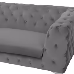 Sofa SOTRA Velvet Grey 3 Seater - Additional view 5